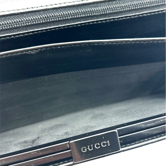 Gucci Long Leather Wallet Black Unisex - Picture 7 of 13